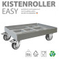 Preview: KISTENROLLER EASY 600x400 RAL 7037 grau